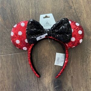 Disney Red and Black Sequin Minnie Ears